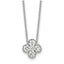 Lab-Grown Diamond Bloom Floral Necklace in 14K White Gold (3/4 ct. tw.), 18 Inch - Sophia Jewelers