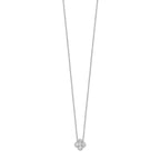 Lab-Grown Diamond Bloom Floral Necklace in 14K White Gold (1 ct. tw.), 18 Inch - Sophia Jewelers