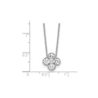 Lab-Grown Diamond Bloom Floral Necklace in 14K White Gold (1 ct. tw.), 18 Inch - Sophia Jewelers