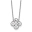 Lab-Grown Diamond Bloom Floral Necklace in 14K White Gold (1 ct. tw.), 18 Inch - Sophia Jewelers