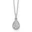 14k White Gold 1/2 carat Lab Grown Diamond VS/SI+ G+ Complete 18 inch Teardrop Pendant Necklace