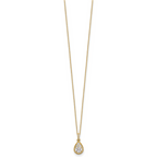 14k 1/2 carat Lab Grown Diamond VS/SI+ G+ Complete 18 inch Teardrop Pendant Necklace