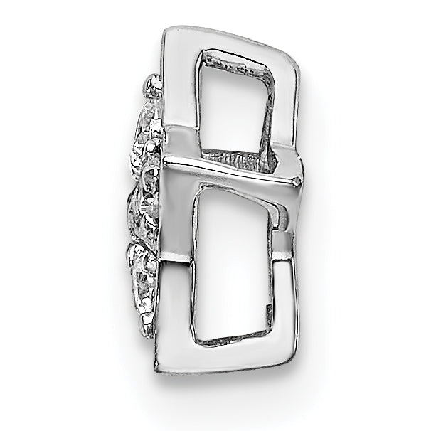 14k White Gold Diamond Star Chain Slide Pendant Secondary image