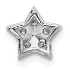 14k White Gold Diamond Star Chain Slide Pendant