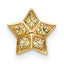14k Yellow Sapphire Star Chain Slide Pendant