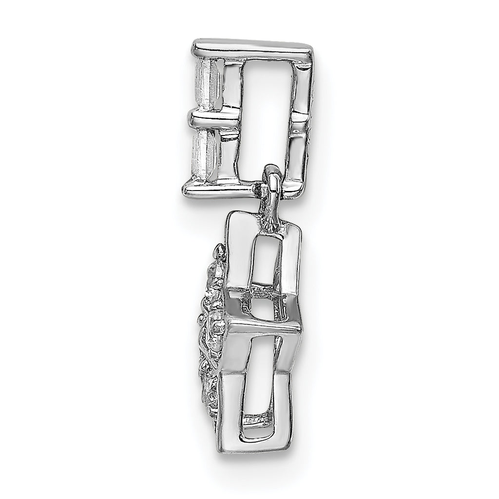 14k White Gold Diamond Star Pendant