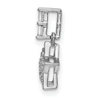 14k White Gold Diamond Star Pendant