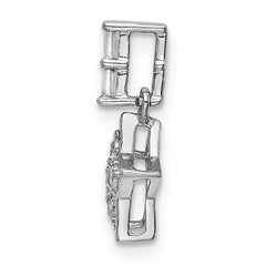 14k White Gold Diamond Star Pendant
