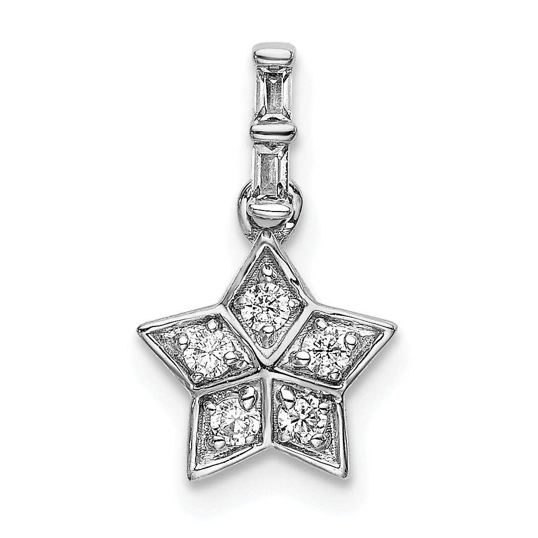 14k White Gold Diamond Star Pendant Main image