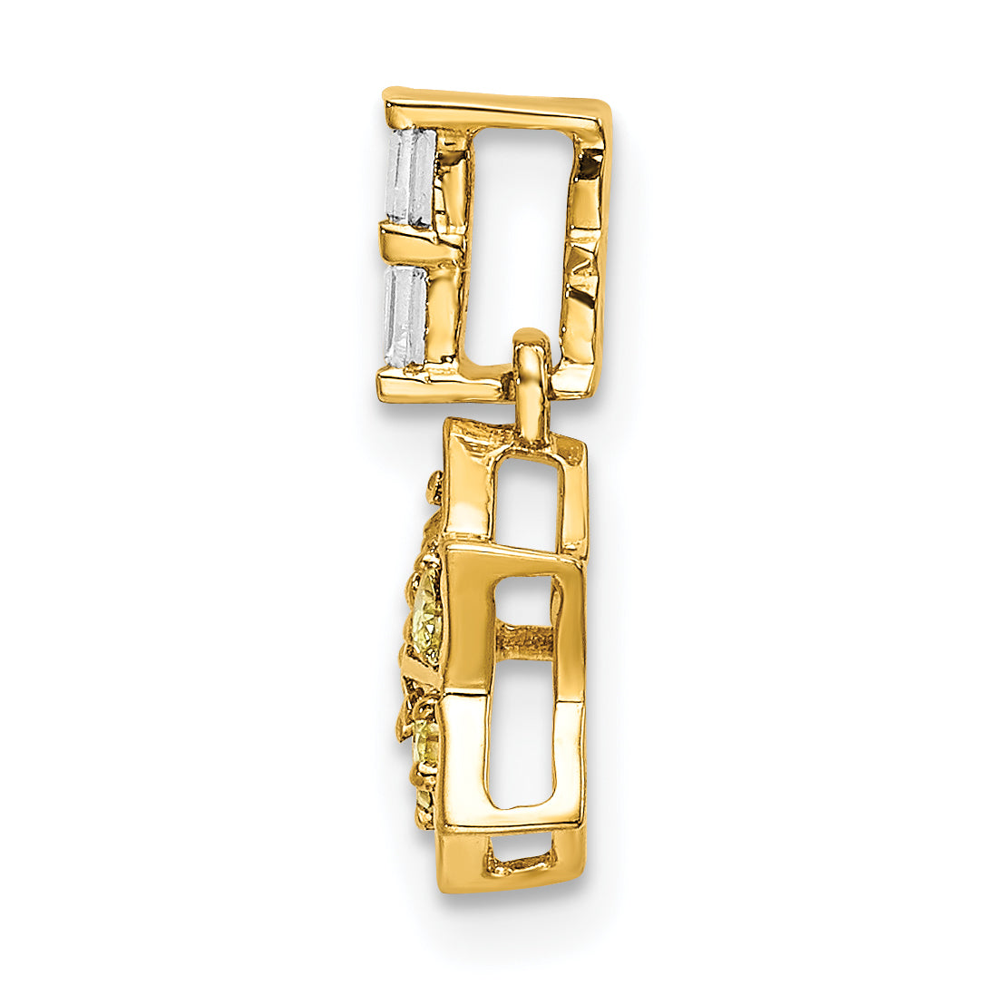 14k Diamond and Yellow Sapphire Star Pendant Secondary image