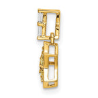 14k Diamond and Yellow Sapphire Star Pendant