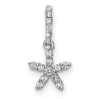 14k White Gold Diamond Star Pendant