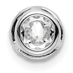 14k White Gold 1/3 carat Lab Grown Diamond VS/SI+ G+ Round Halo Chain Slide Pendant