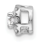 14k White Gold 1/4 carat Lab Grown Diamond VS/SI+ G+ Complete Cushion Halo Chain Slide Pendant