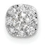 14k White Gold 1/4 carat Lab Grown Diamond VS/SI+ G+ Complete Cushion Halo Chain Slide Pendant