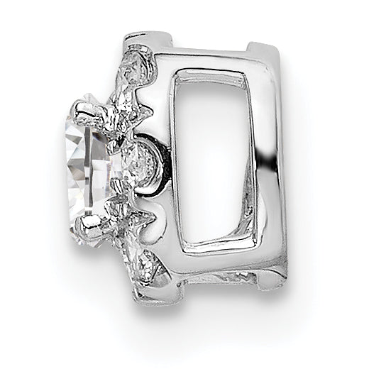 14k White Gold 1/3 carat Lab Grown Diamond VS/SI+ G+ Complete Cushion Halo Chain Slide Pendant Secondary image