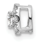 14k White Gold 1/3 carat Lab Grown Diamond VS/SI+ G+ Complete Cushion Halo Chain Slide Pendant