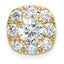 14k 1 carat Lab Grown Diamond VS/SI+ G+ Complete Cushion Halo Chain Slide Pendant