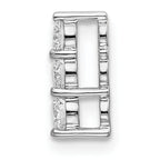 14k White Gold 1/4 carat Lab Grown Diamond VS/SI+ G+ Three Stone Chain Slide Pendant