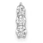 14k White Gold 1/4 carat Lab Grown Diamond VS/SI+ G+ Three Stone Chain Slide Pendant