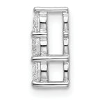 14k White Gold 1/3 carat Lab Grown Diamond VS/SI+ G+ Three Stone Chain Slide Pendant