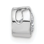 14k White Gold 1/2 carat Lab Grown Diamond VS/SI+ G+ Round Complete Bezel Chain Slide Pendant