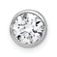 14k White Gold 1 carat Lab Grown Diamond VS/SI+ G+ Round Complete Bezel Chain Slide Pendant