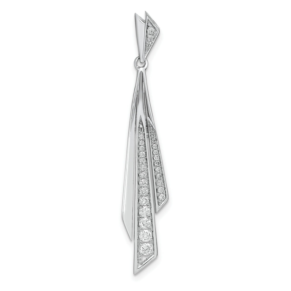 Lab-Grown Diamond Pendant in 14K White Gold, 45mm (1/4 ct. tw.) - Sophia Jewelers Main image