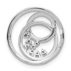 14k Two Tone 1/5 carat Lab Grown Diamond VS/SI+ G+ Complete Circle Cluster Chain Slide Pendant