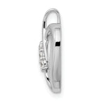 14k White Gold 1/10 carat Lab Grown Diamond VS/SI+ G+ Complete Open Heart Pendant
