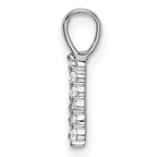 14k White Gold 1/8 carat Lab Grown Diamond VS/SI+ G+ Complete Letter A Initial Pendant