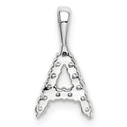 14k White Gold 1/8 carat Lab Grown Diamond VS/SI+ G+ Complete Letter A Initial Pendant