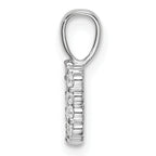 14k White Gold 1/8 carat Lab Grown Diamond VS/SI+ G+ Complete Letter B Intitial Pendant