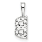 14k White Gold 1/8 carat Lab Grown Diamond VS/SI+ G+ Complete Letter B Intitial Pendant