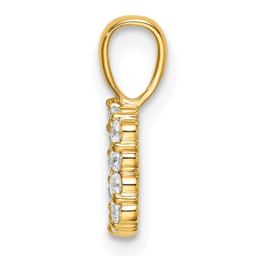 14k 1/8 carat Lab Grown Diamond VS/SI+ G+ Complete Letter B Intitial Pendant Secondary image
