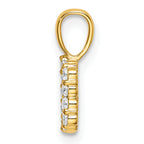 14k 1/8 carat Lab Grown Diamond VS/SI+ G+ Complete Letter B Intitial Pendant