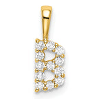14k 1/8 carat Lab Grown Diamond VS/SI+ G+ Complete Letter B Intitial Pendant