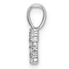 14k White Gold 1/10 carat Lab Grown Diamond VS/SI+ G+ Complete Letter C Initial Pendant