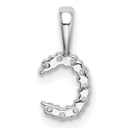 14k White Gold 1/10 carat Lab Grown Diamond VS/SI+ G+ Complete Letter C Initial Pendant