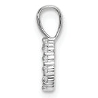 14k White Gold 1/10 carat Lab Grown Diamond VS/SI+ G+ Complete Letter D Initial Pendant