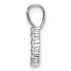 14k White Gold 1/10 carat Lab Grown Diamond VS/SI+ G+ Complete Letter D Initial Pendant