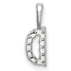 14k White Gold 1/10 carat Lab Grown Diamond VS/SI+ G+ Complete Letter D Initial Pendant
