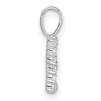 14k White Gold 1/8 carat Lab Grown Diamond VS/SI+ G+ Complete Letter E Initial Pendant
