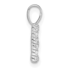 14k White Gold 1/8 carat Lab Grown Diamond VS/SI+ G+ Complete Letter E Initial Pendant