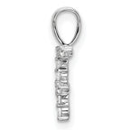 14k White Gold 1/8 carat Lab Grown Diamond VS/SI+ G+ Complete Letter F Initial Pendant