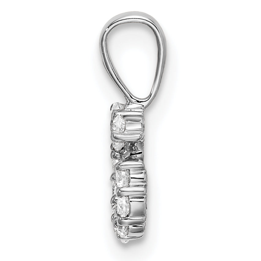 14k White Gold 1/8 carat Lab Grown Diamond VS/SI+ G+ Complete Letter G Intitial Pendant Secondary image