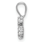 14k White Gold 1/8 carat Lab Grown Diamond VS/SI+ G+ Complete Letter G Intitial Pendant