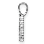 14k White Gold 1/6 carat Lab Grown Diamond VS/SI+ G+ Complete Letter H Initial Pendant