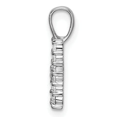 14k White Gold 1/6 carat Lab Grown Diamond VS/SI+ G+ Complete Letter H Initial Pendant