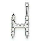 14k White Gold 1/6 carat Lab Grown Diamond VS/SI+ G+ Complete Letter H Initial Pendant
